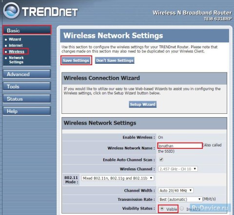 Настройка Wi-Fi на роутере TrendNet TEW-631BRP